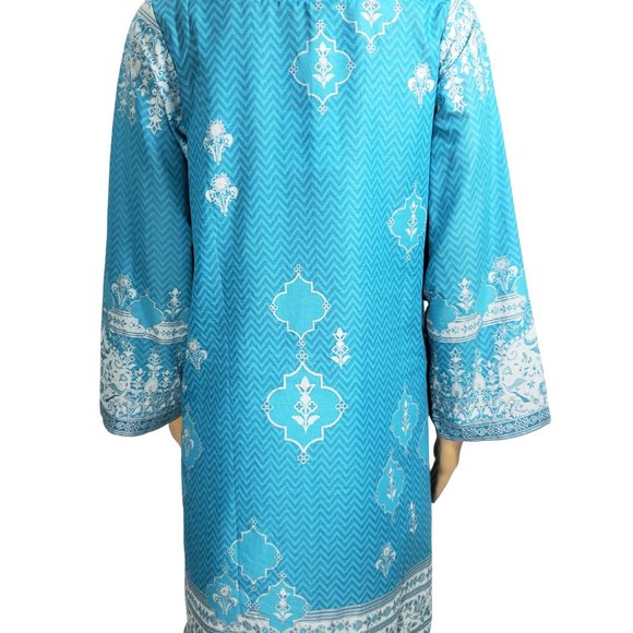1PC Cotton Teal Kurti/Tunic/Kameez Almirah Junaid Jamshed Pakistani Indian XS/36 - Picture 6 of 8